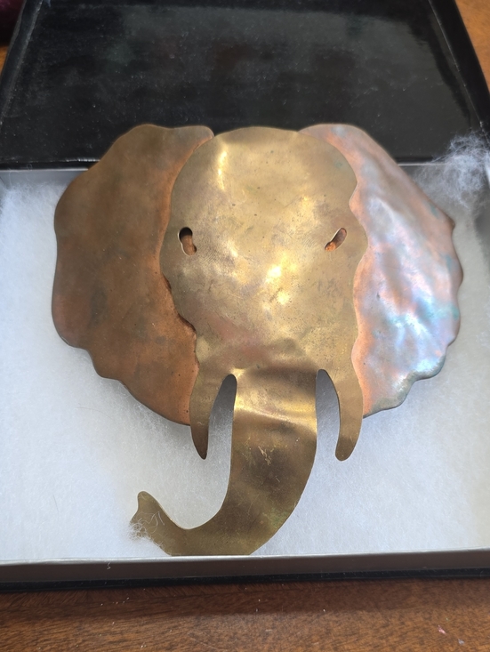 Accessories - Copper Elephant Belt Buckle – Copper-Toned Elephant Head